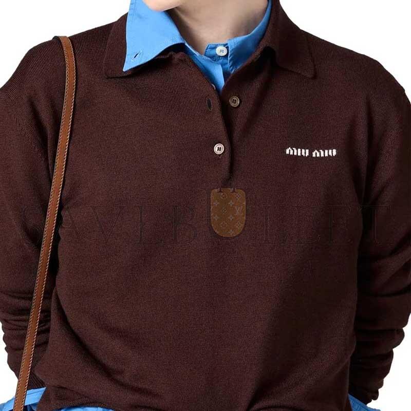 M1v M1v wool knit polo shirt mml934